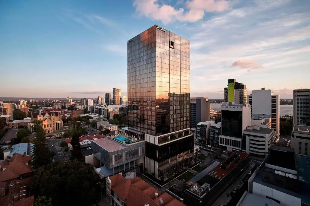 The Westin Hotel and Perth skyline